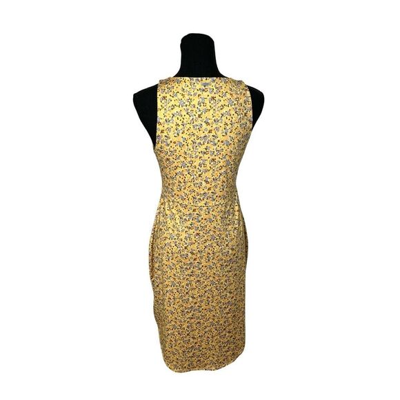 PRANA EMERALD LAKE DRESS Yellow Floral Print Size Medium - Picture 8 of 16